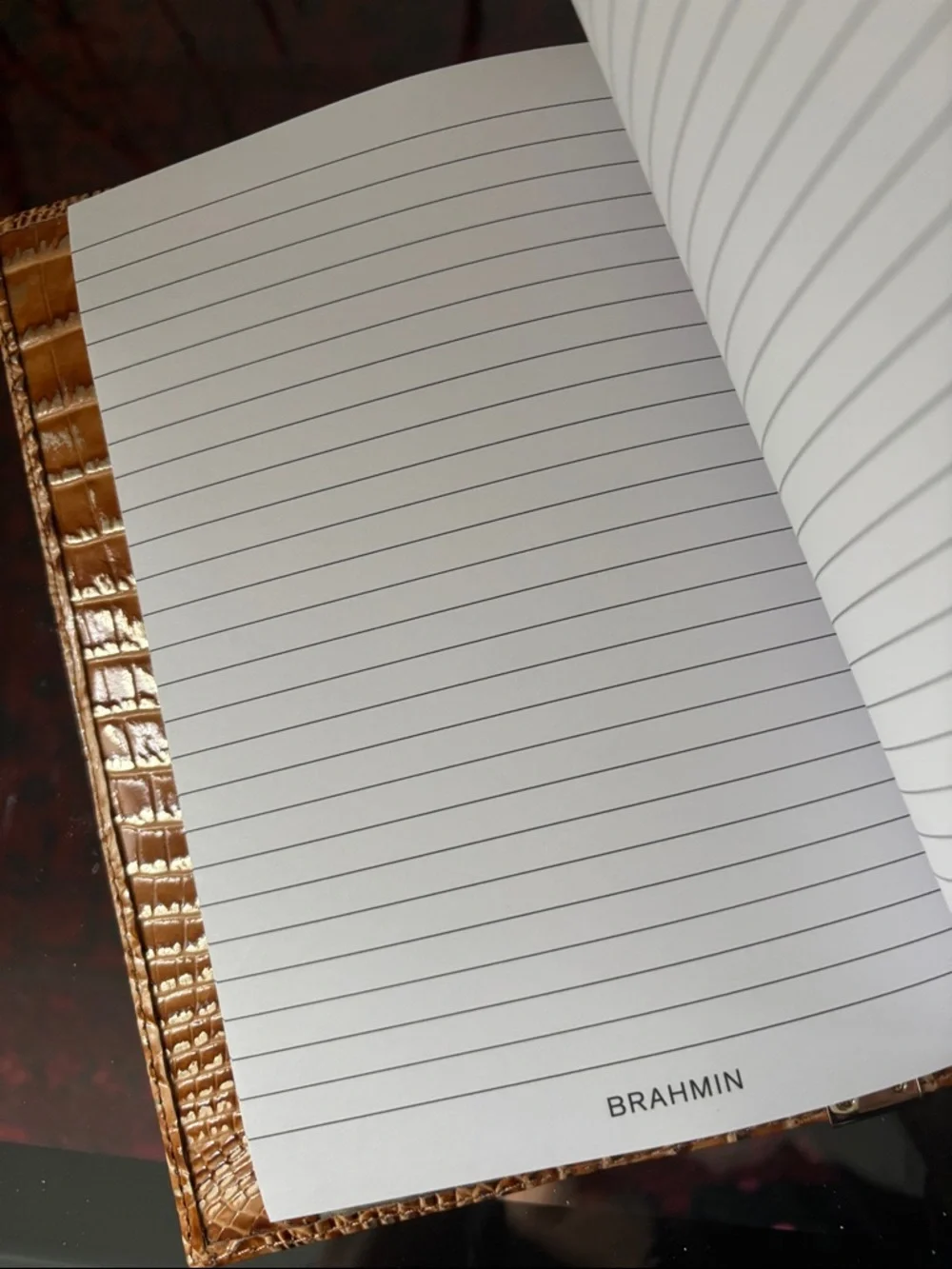 Brahmin Honey Brown Leather Melbourne Journal – Luxury Notebook NWT